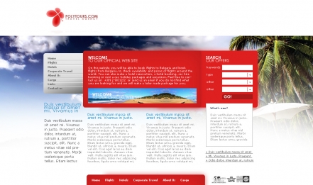 Уеб сайт на Polytours - туристическа агенция