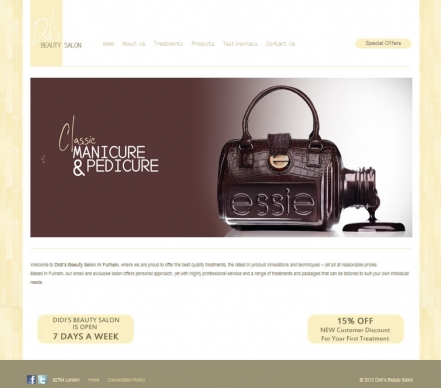 Изработка на уеб сайт на салон за красота