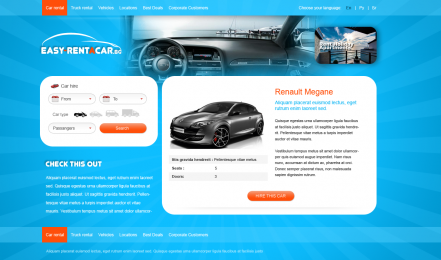 Изработка на уеб сайт за рент-а-кар Изи Рент България