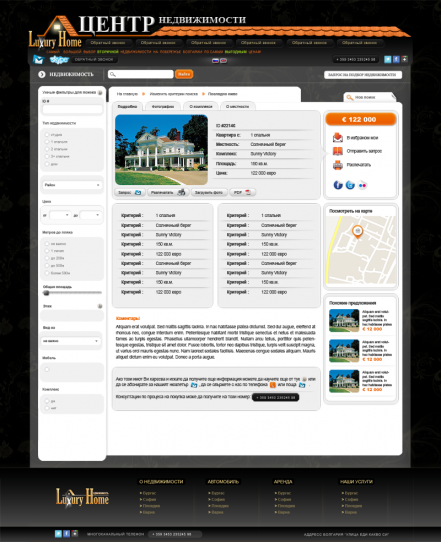Уебсайт на Център за препродажби Luxury Home, оптимизация